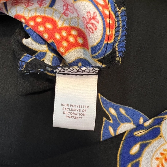 Lauren Conrad Summer Floral Black Dress Belted Bow Tie Up Size Small - Picture 10 of 13